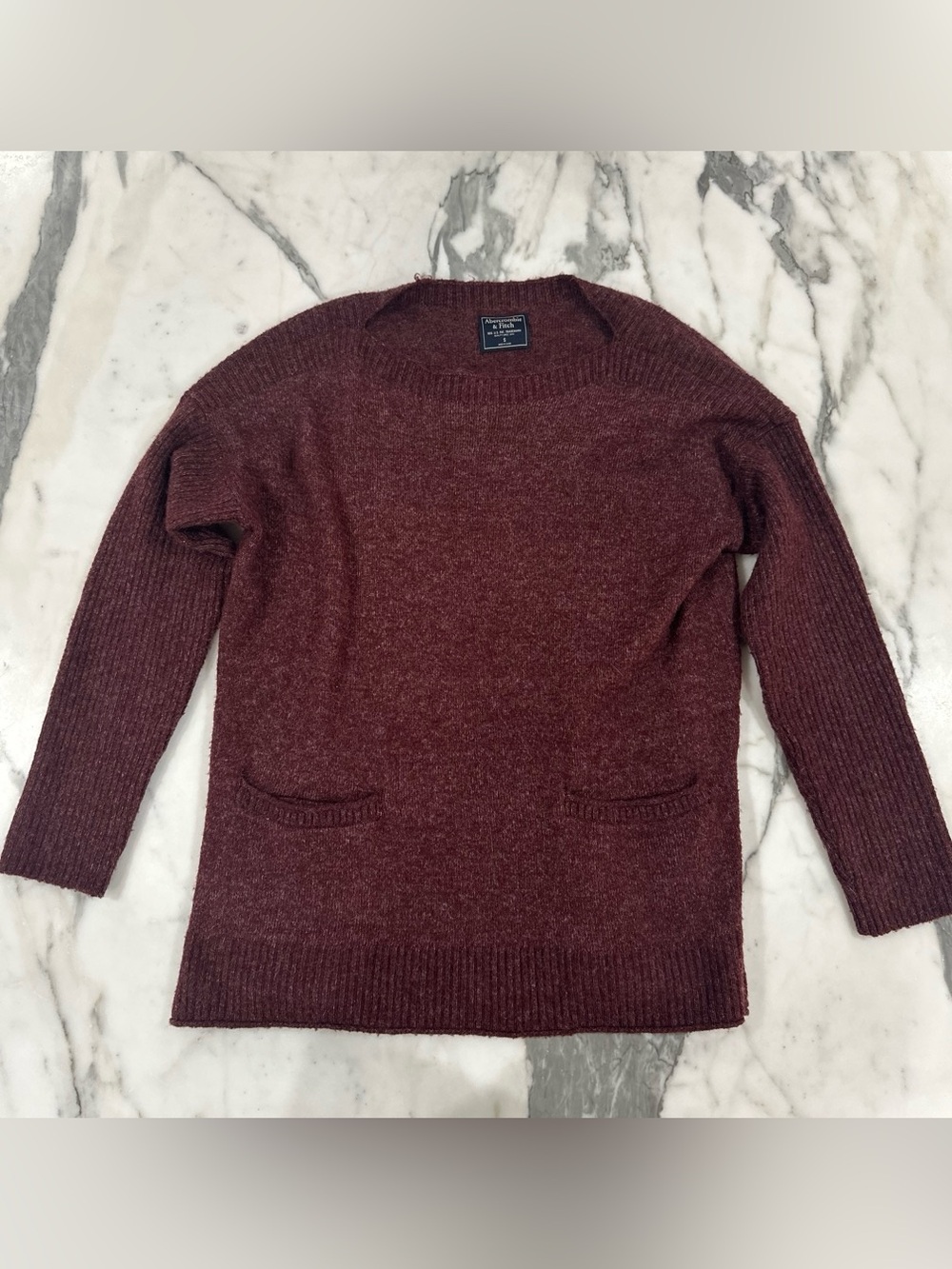 Women’s Crewneck Sweater in Deep Burgundy - Classic Casual